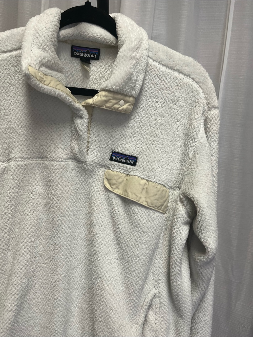 Patagonia Re-Tool Snap-T Pullover Color: Raw Linen - White X-Dye | size XL - Picture 2 of 5
